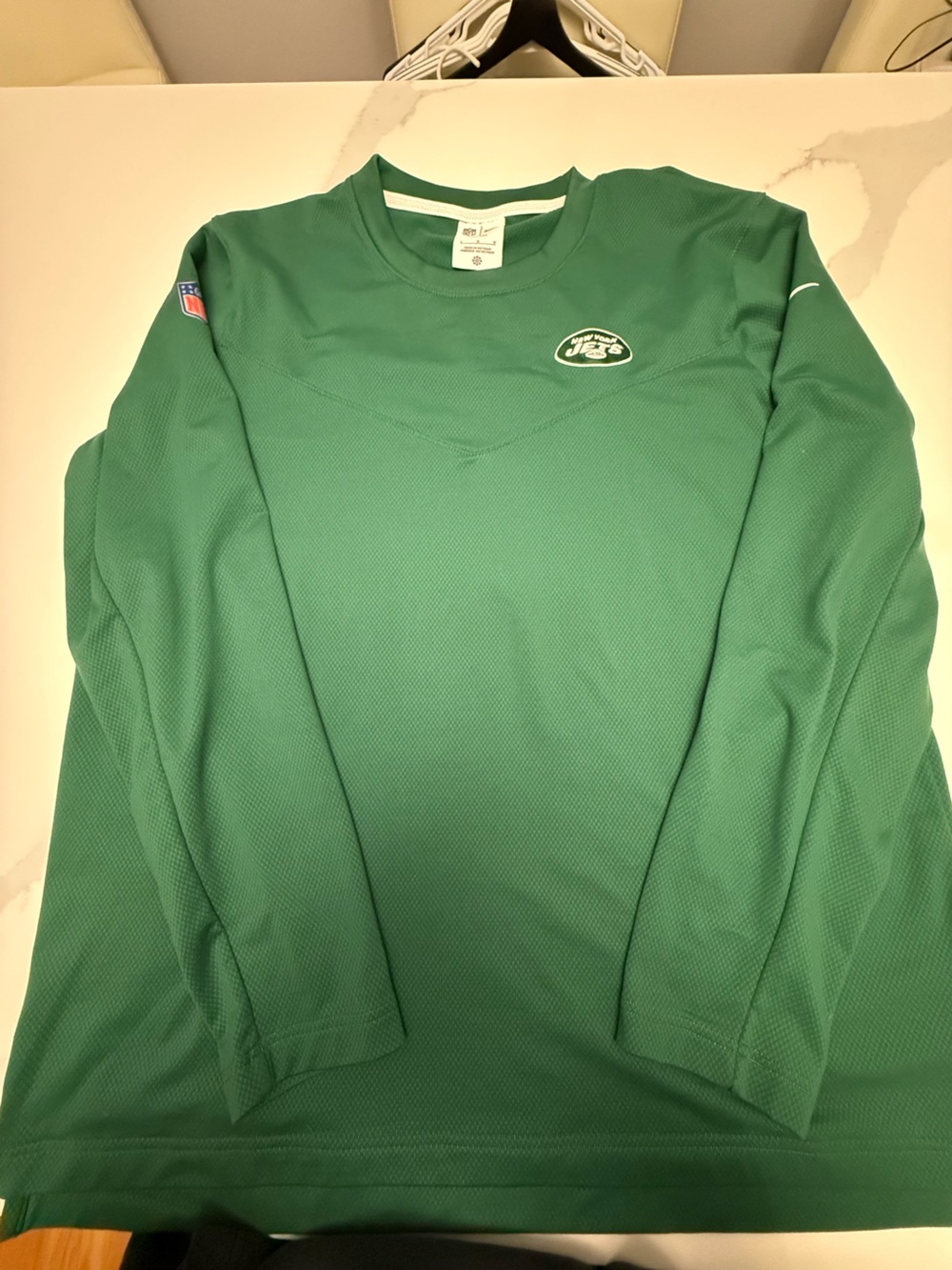 Nike New York Jets Sideline Coaches UV Dri-FIT Long Sleeve Shirt Dri-FIT Green